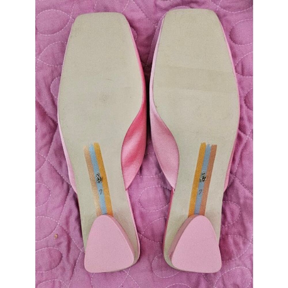Eb. MSRP $130 NWOB SAM EDELMAN OLLIE PINK BLOSSOM BIT MULES ♡SIZE 7♡ - Picture 4 of 9